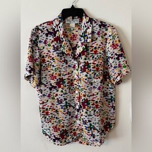 Patchington colorful button down women’s casual top